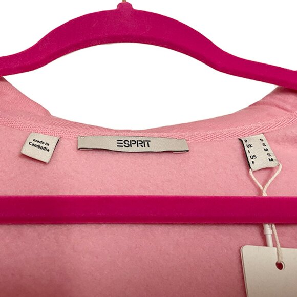 Esprit Pink Cropped Zip Hoodie with Back Logo NWT - Picture 9 of 9